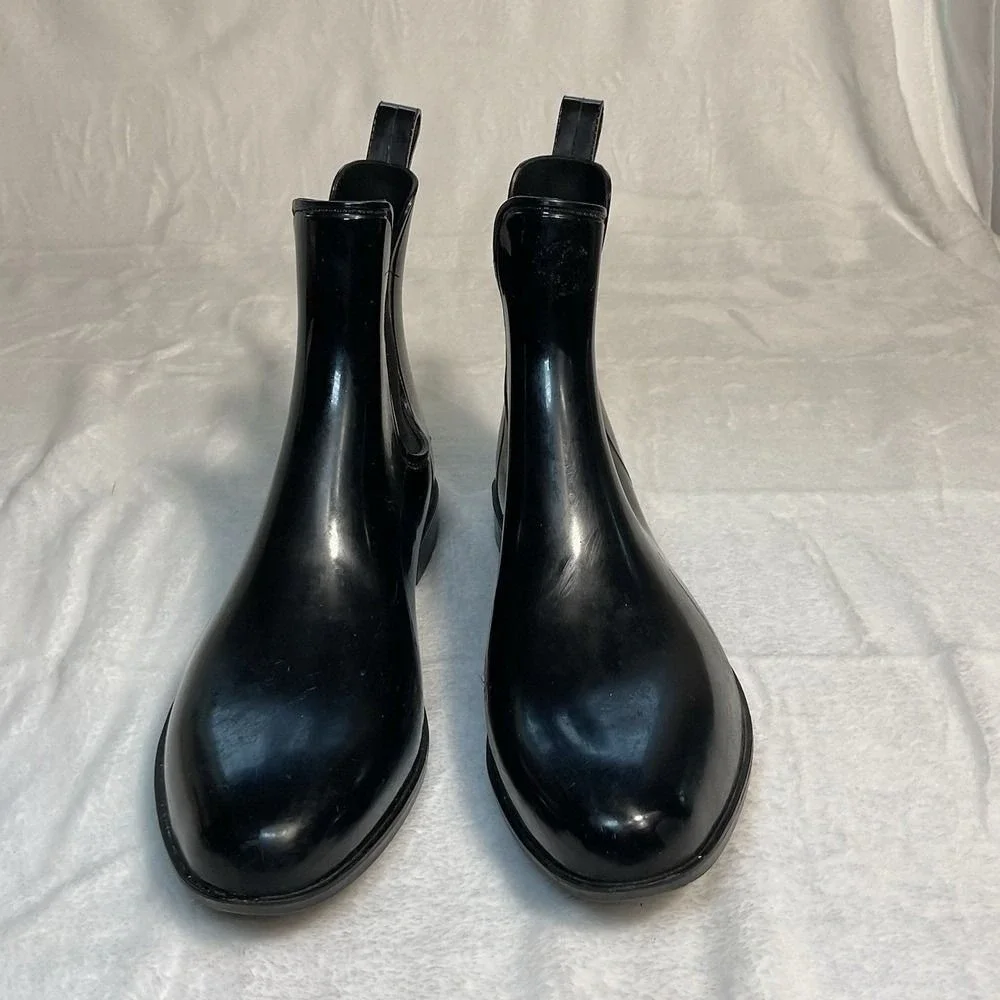 Womens size 11 Black Pull On lauren Ralph Lauren rain boot rubber waterproof